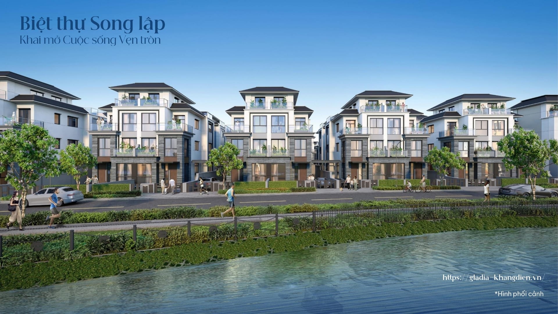 Một góc nhìn khác về thiết kế của biệt thự song lập Gladia.